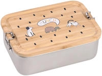 L&Auml;SSIG Lunchbox "Bamboo Happy Prints" mit Holzdeckel