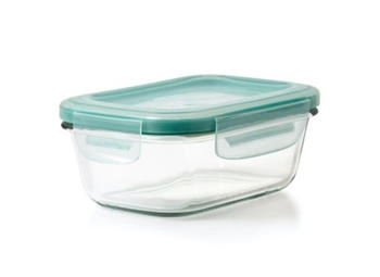 OXO Good Grips Vorratsdose Smart seal Borosilikatglas Kunststoff Silikon (1-tlg.) rechteckig 0,4 Liter