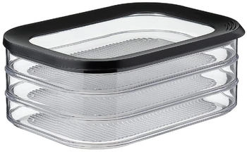 Mepal Vorratsdose Modula schwarz für Aufschnitt SAN/PE 3-lagig 550 ml