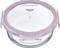 WESTMARK Frischhaltedose "Glas-Frischhaltedose, 1300 ml, rund" mikrowellen- und