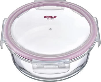 Westmark Vorratsdose Glas-Frischhaltedose 1300 ml rund Borosilikatglas PP Silikon
