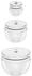 ZWILLING Fresh & Save Bowls Vakuumschüssel Set S / M / L Glas transparent-weiß 6-teilig