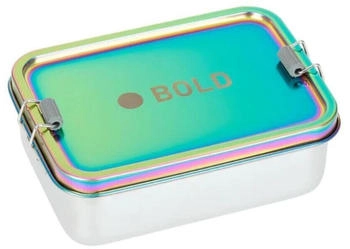 Lässig Brotdose Kinder - Edelstahl Lunchbox, BOLD, Rainbow Bunt