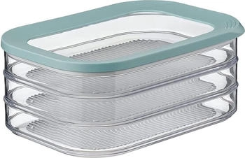 Mepal Modula Aufschnittbehälter, 3-lagig, Nordic Green/Grün, 1650 ml
