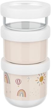 Mepal Snackbox stapelbar Mio 3-teilig Sunshine & Rainbow