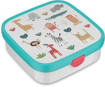 Mepal Brotdose groß mit Bento-Einsatz und Gabel Campus Animal Friends