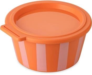 Koziol Nora Box Schale mit Deckel, 700ml, stripes strong coral