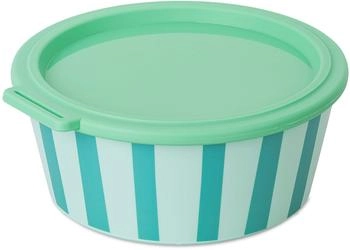 Koziol Nora Box Schale mit Deckel, 1,3l, stripes sweet blue/strong fresh green