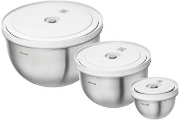 ZWILLING Fresh & Save Bowls Vakuumsch&uuml;ssel Set S / M / L silber-wei&szlig; 6-teilig