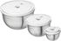 ZWILLING Fresh & Save Bowls Vakuumschüssel Set S / M / L silber-weiß 6-teilig