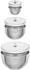 ZWILLING Fresh & Save Bowls Vakuumschüssel Set S / M / L silber-weiß 6-teilig