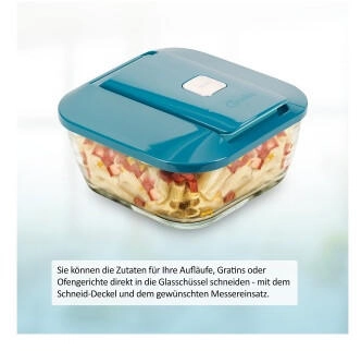 Genius Nicer Dicer Chef Glassch&uuml;ssel Set 3 tlg. petrol