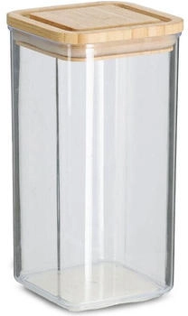 Zeller Zeller Vorratsdose mit Bambusdeckel, Kunststoff, transparent, 1200ml