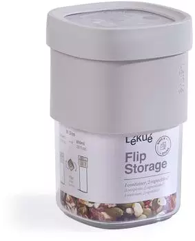 Lékué flip Vorratsdose Medium Beige