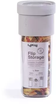 Lékué flip Vorratsdose Groß Beige