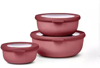 Mepal Set Multisch&uuml;ssel Cirqula flach, 3-teilig (350+750+1250 ml) - Vivid mauve
