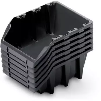 Kistenberg Bineer Long Aufbewahrungsbeh&auml;lter-Set 249x158x114mm Schwarz, 6 Stk. (KI175)