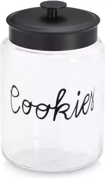 Zeller Keksdose Cookies 4200 ml Glas Schwarz