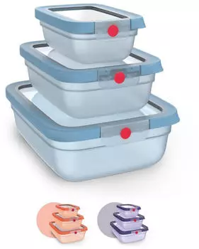 Emsa Frischhaltedose oneClick 3-tlg Set blau (N1230200)