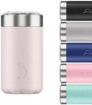 Chilly's Vorratsbeh&auml;lter doppelwandig Edelstahl Pastellrosa 500ml (F500BLPNK)