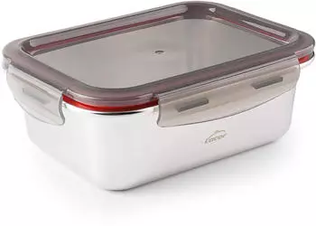 Lacor Edelstahldose Ecoinox, rechteckig (1200 ml / 20,5 x 15,5 x 7,5 cm)