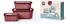 Mepal Set Multischüssel Cirqula rechteckig hoch 3-teilig (750+1500+3000 ml) - Vivid mauve