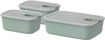 Mepal Frischhaltedosen-Set EASYCLIP, 3-tlg., nordic sage (2x 700 ml + 1x 1500 ml)