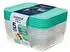 Sistema NEST IT Meal-Prep-Behälter 1,9L mit Fächern, Grün, 5er-Set (59175)