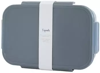 3 Sprouts Bento Lunchbox Kinder Recyclingkunststoff, auslaufsicher, Blau (UBBSBL)