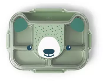 Monbento Wonder Bear Kinder-Lunchbox 950ml, Edelstahl, Gr&uuml;n (Wonder Green Bear)