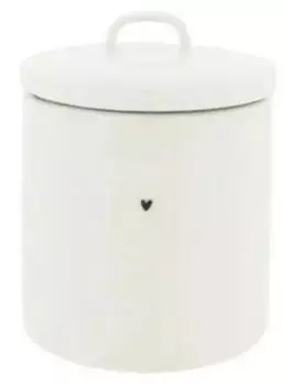 Bastion Collections Vorratsdose HEART Keramik weiß/schwarz 800ml (LI/JAR M 011 BL)