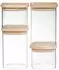EDM Stapelbare Glasbehälter mit Holzdeckel, 4er-Set (JJ153)