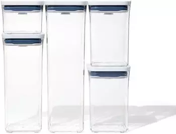 OXO Good Grips POP Beh&auml;lter-Set 5-teilig, Kunststoff, Wei&szlig; (11235900V1)
