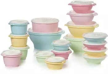 Tupperware Heritage Collection Frischhaltedosen-Set 36-teilig Vintage-Farben BPA-frei (170899)