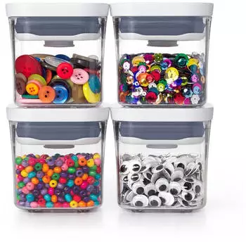 OXO Good Grips POP Mini Aufbewahrungsbox 0,2L Kunststoff transparent 4er-Set (11236100)