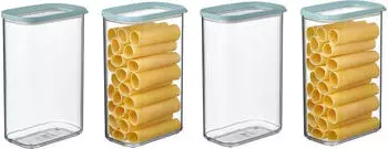 Mepal Vorratsdosen-Set Nordic Green mit Deckel rechteckig luftdicht 2000 ml 4-tlg.