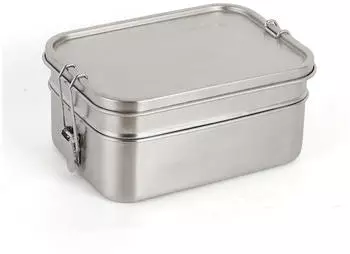 Origin Outdoors Deluxe Double Lunchbox, 1,9L, Edelstahl