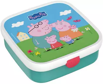 Mepal Brotdose gro&szlig; mit Bento-Einsatz und Gabel Campus Peppa pig