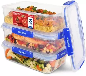 Sistema Klip It Plus Lebensmittelbeh&auml;lter 2,2L, stapelbar, 3er-Pack (881723)