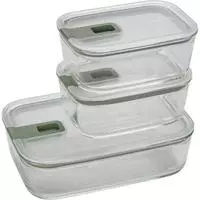 MEPAL Frischhaltedosen-Set EasyClip gr&uuml;n 2x 0,7 l und 1x 1,5 l, 1 Set (106186294700)