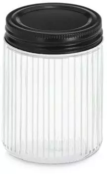 Zeller Vorratsdose 300 ml Glas Schwarz M (Medium)