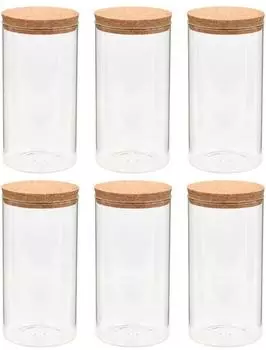 vidaXL Vorratsgl&auml;ser mit Korkdeckel 1400ml, 6er-Set (50841)