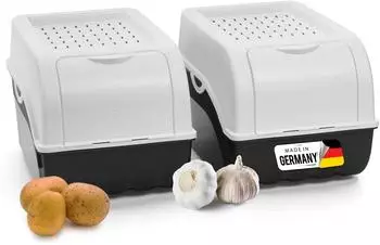 Novaliv Mitel Gem&uuml;sebox stapelbar 2x5L, Wei&szlig;