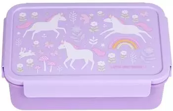 A Little Lovely Company Bento-Lunchbox Einhorn Mädchen Lavendel (Cajabento)