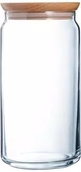 Luminarc Purebox Vorratsdose Glas mit Holzdeckel 1,5l (806496)