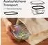Praknu Meal Prep Boxen Glas 3 Fächer, 2er Set, 1l, luftdicht (7770511)