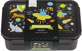 A Little Lovely Company Galaxy Bento-Lunchbox, Schwarz (Galaxy)