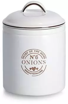Zeller Vorratsdose "Onions" Keramik wei&szlig; 1620ml (19363)
