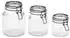 Zeller Vorratsdose 1000 ml Glas Schwarz M (Medium)