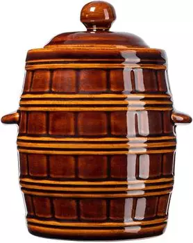 Kadax Helios Gärtopf aus Keramik mit Wasserrinne und Deckel, 8L (K8338)
